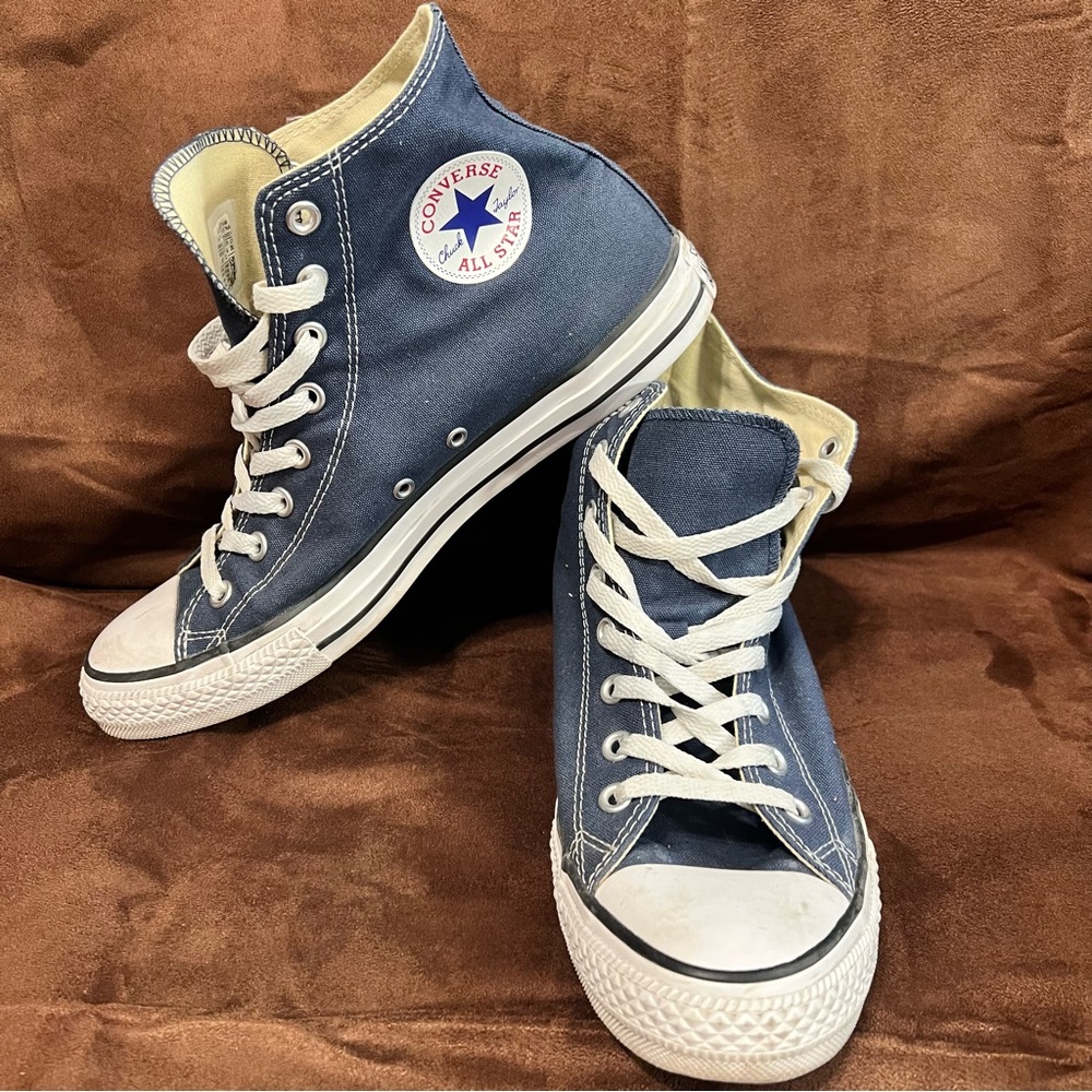 Converse Navy High-Tops with White Accents